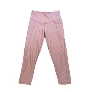 X‎ by Gottex Vanessa Cropped High Rise Leggings Pink Nylon Stretch Athletic S